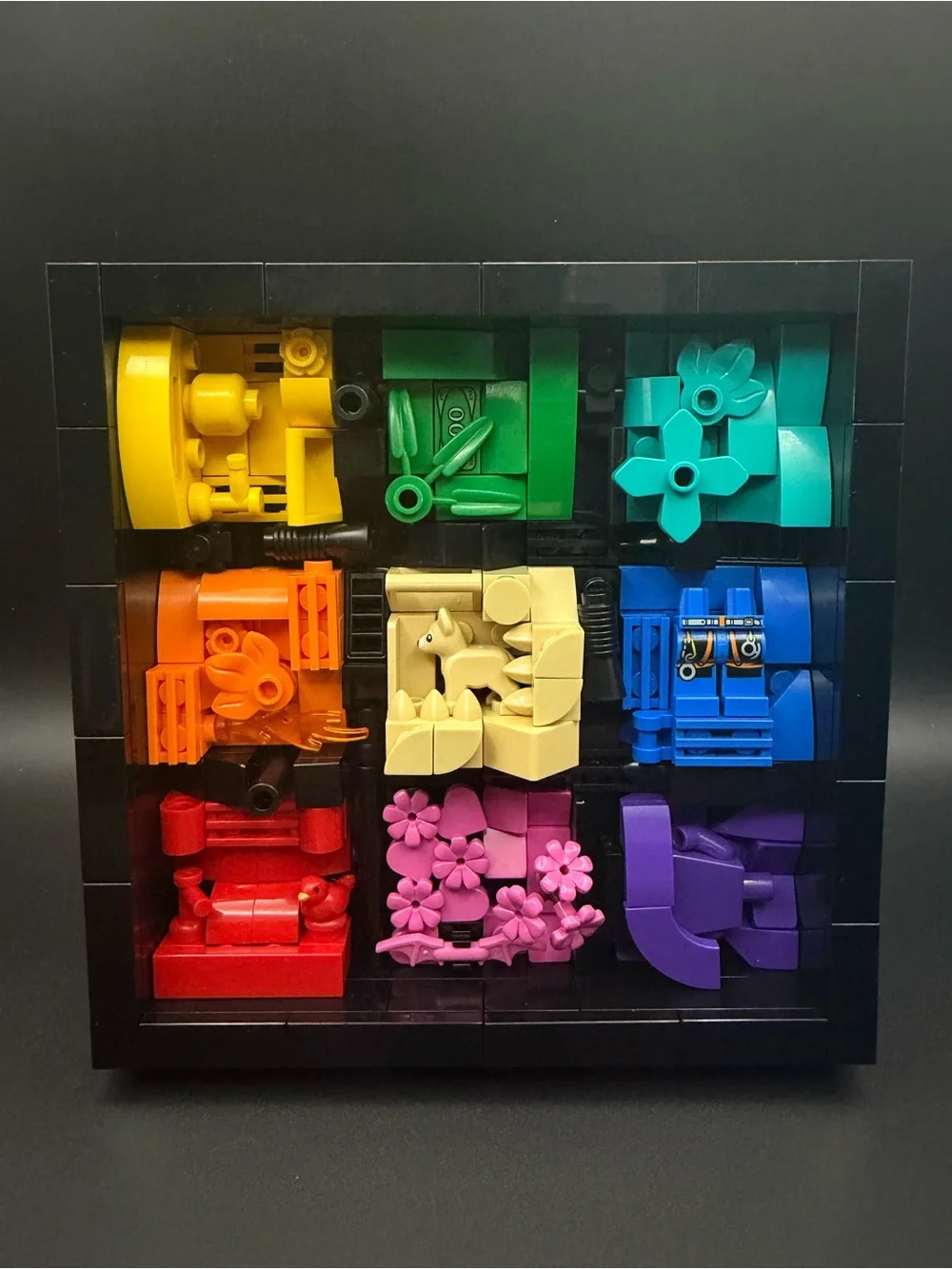 LEGO Rainbow Shadow Box Art
